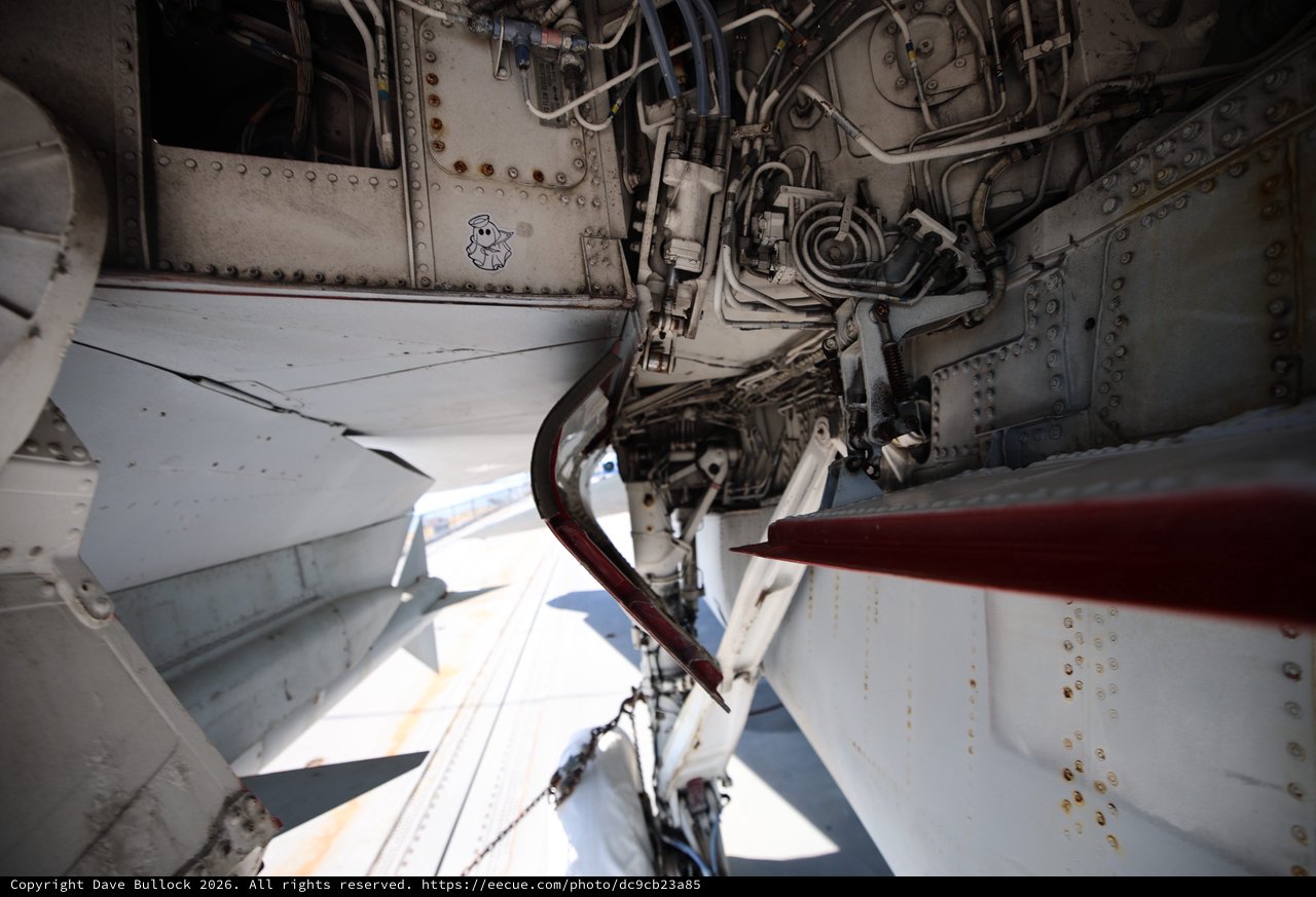 Detailed View of Vintage Aircraft Weapons System