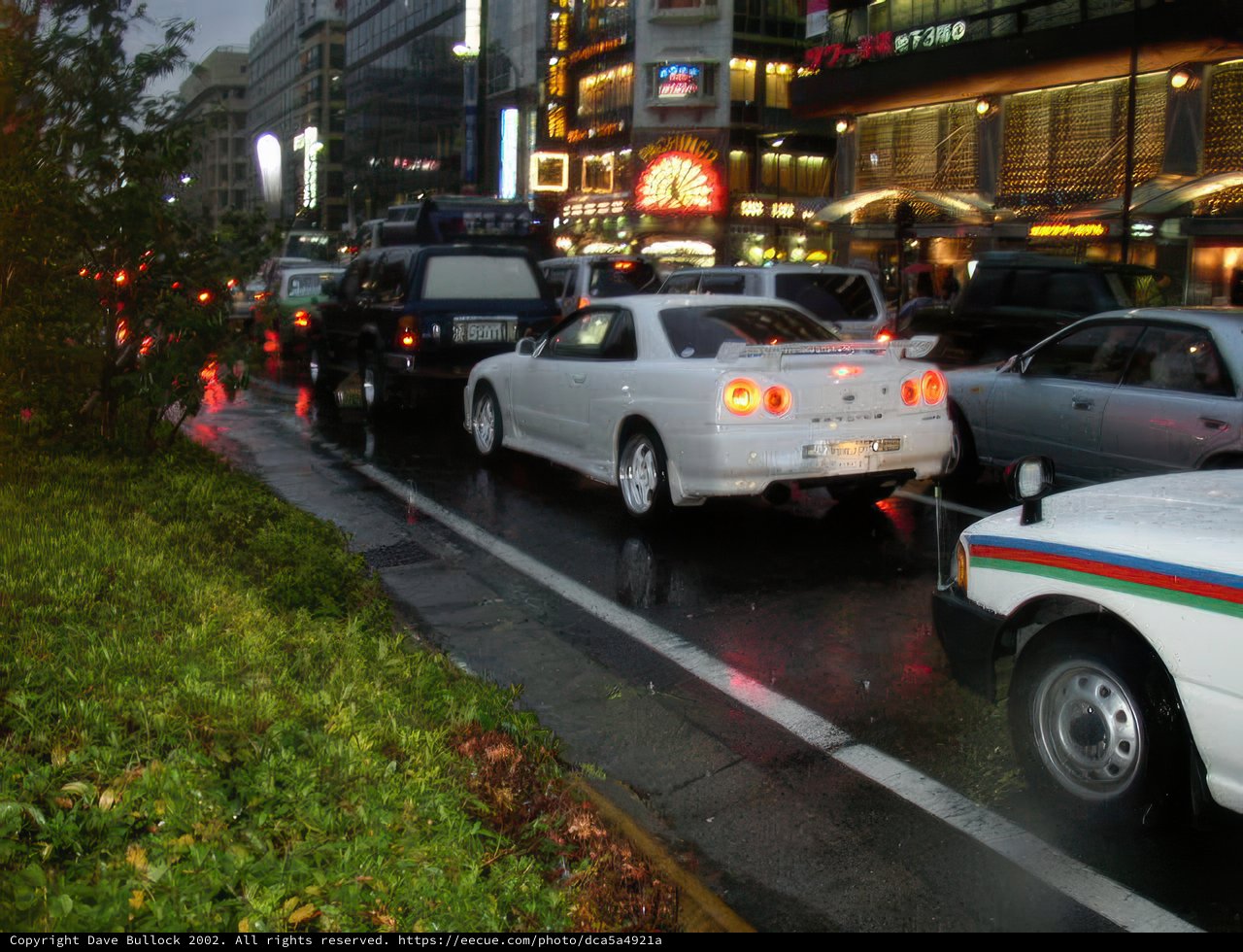 Parked Sedan on Urban Street