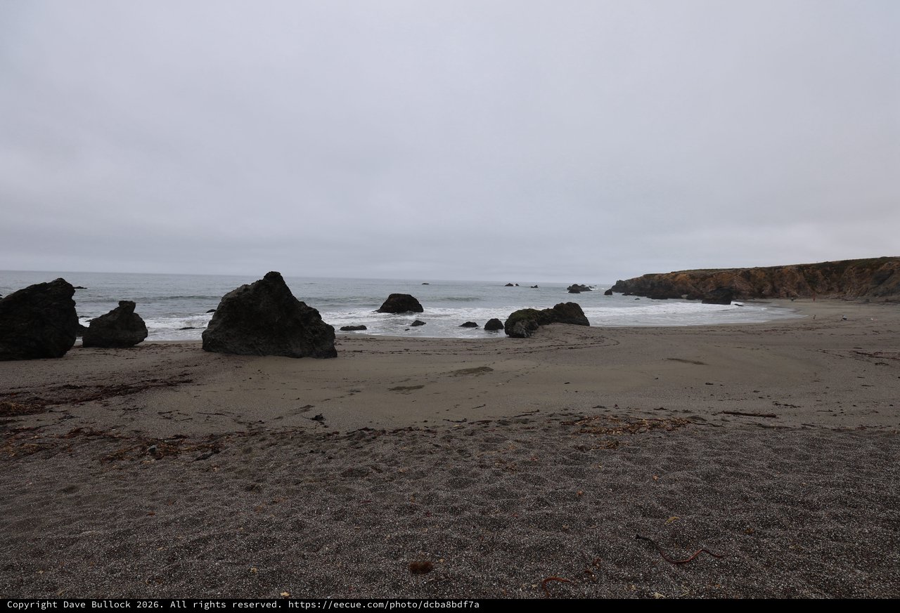 Moody Rocky Shoreline at Schoolhouse Beach Tide Pools