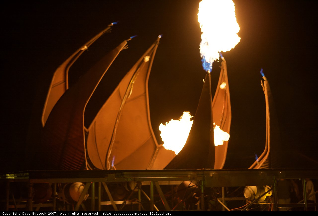 Flames in the Night Sky