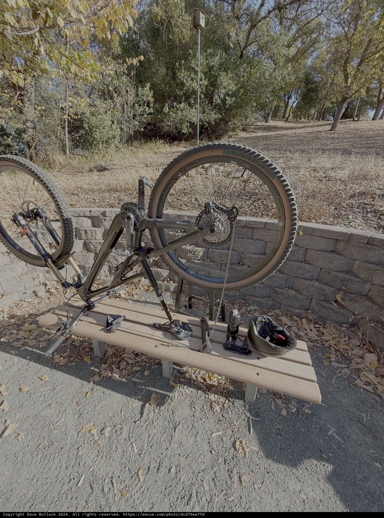 Bicycle Repair Station in Autumn Park