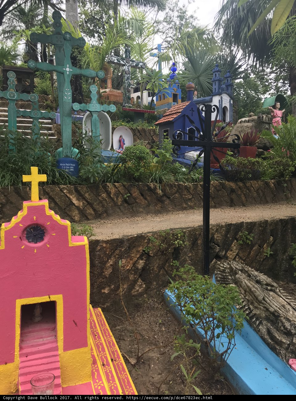 Colorful Play Area with Church and Crosses