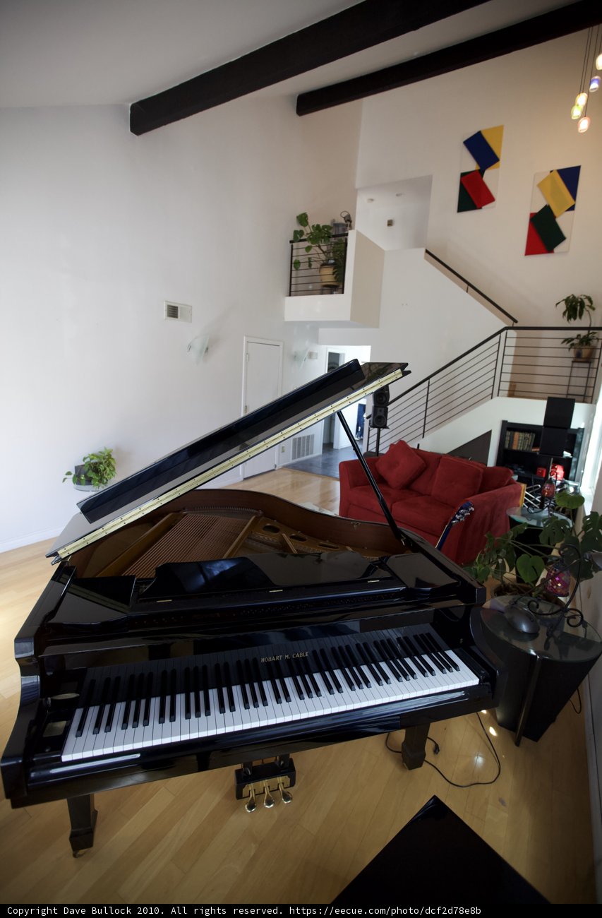 Elegant Grand Piano in a Cozy Living Room
