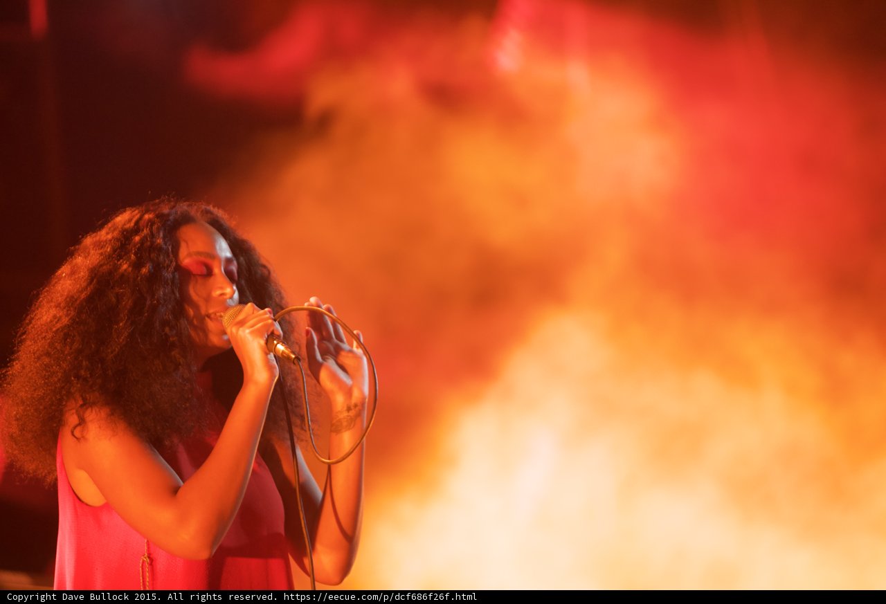 Solange Portrait Eyes Closed Hand Graceful Orange White Smoke