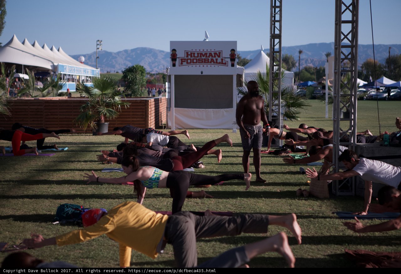 Yoga in the Grass at Coachella
