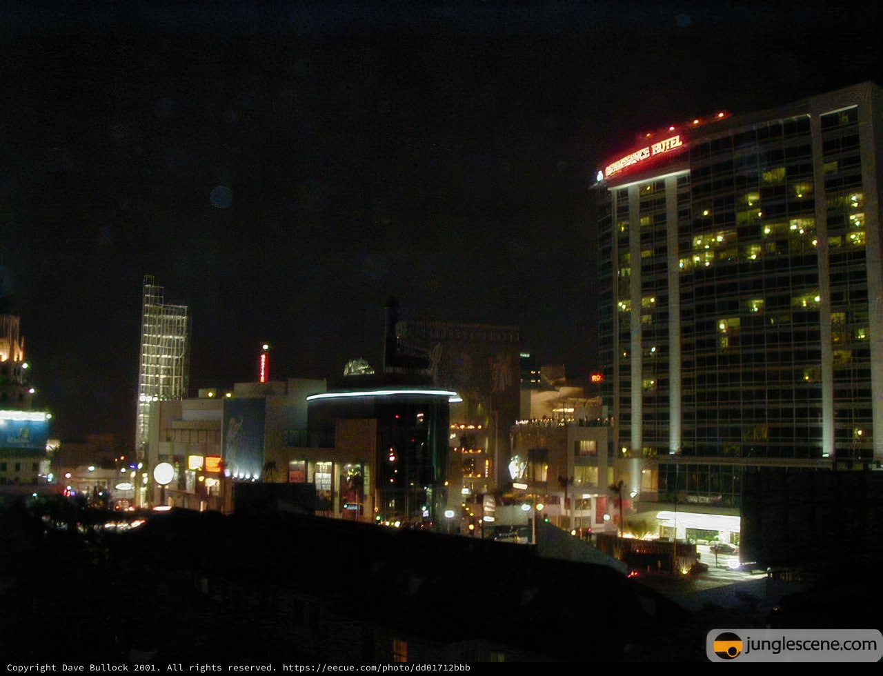 Night time view of the New York skyline from the casino at New York New York