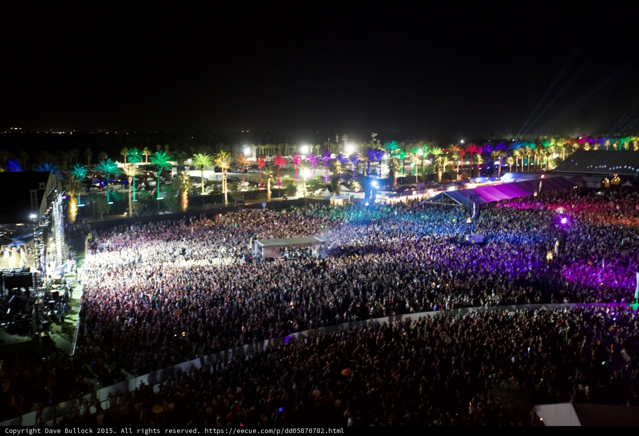 The Night Sky Illuminates Coachella Crowd