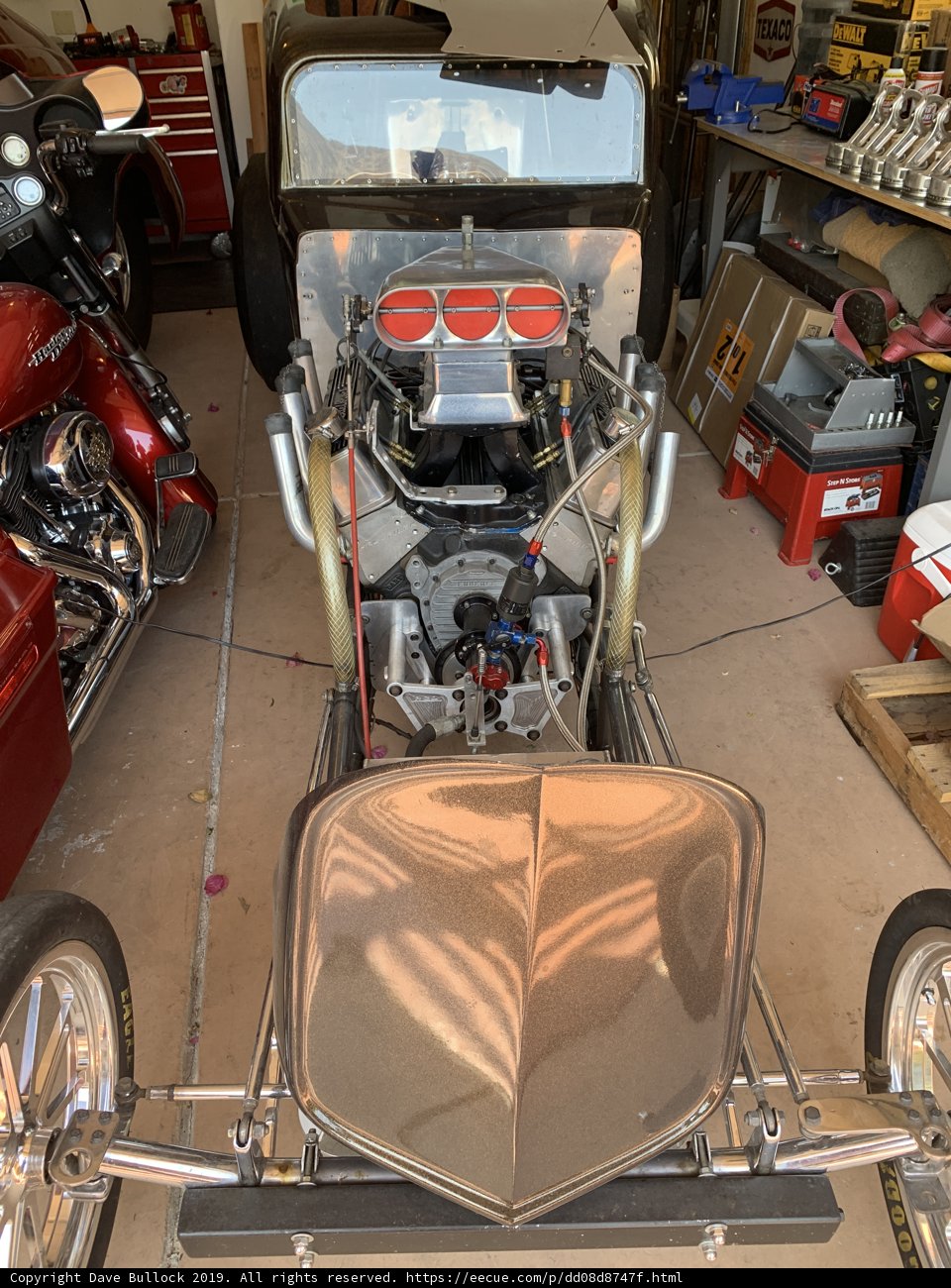 Vintage Hot Rod in Garage