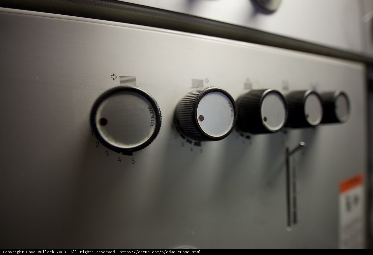 Knobs of the Kitchen Stove