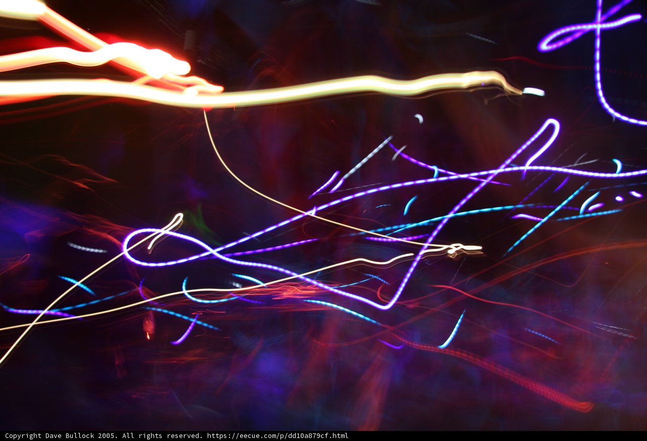 Blazing Lights at the Night Club