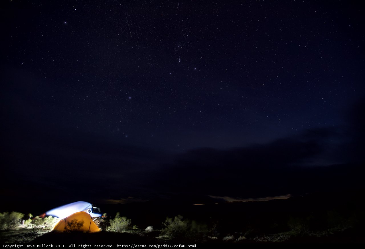 Camping under the Starry Night Sky
