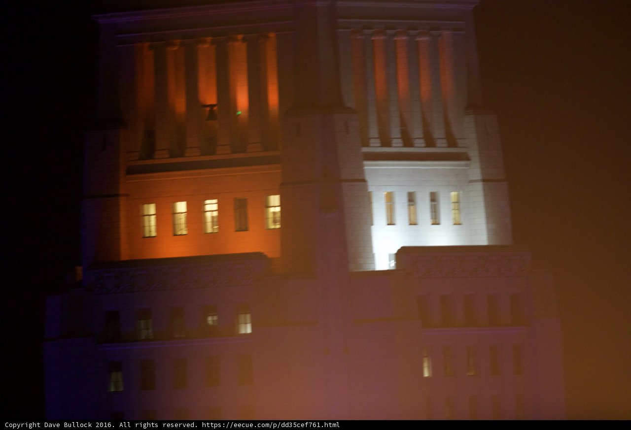 Illuminated Clock Tower in the Heart of the City