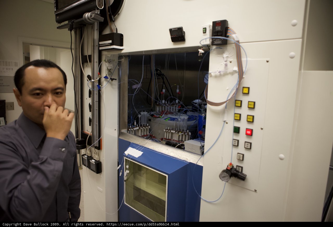 Man and Machine in the UCLA Micro Bio Chip Lab