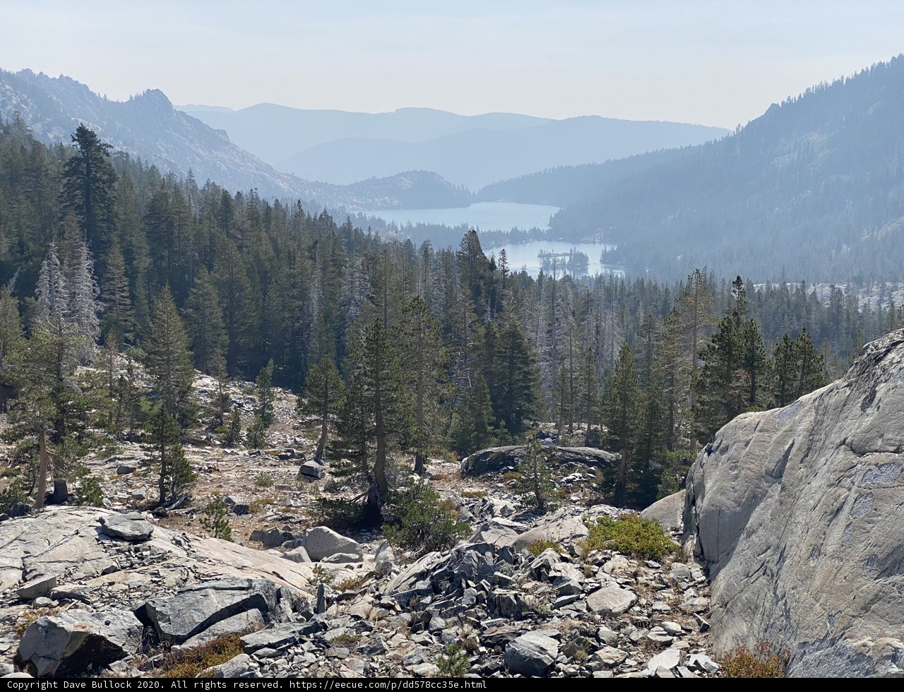 Majestic Mountain Range and Serene Lake in Desolation Wilderness
