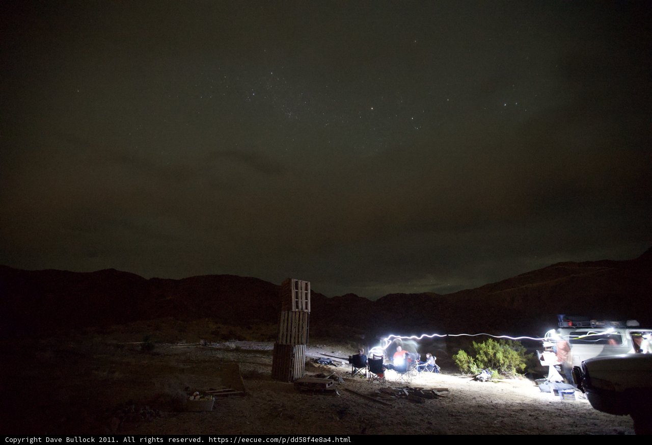 Nighttime Camping in the Majestic Desert