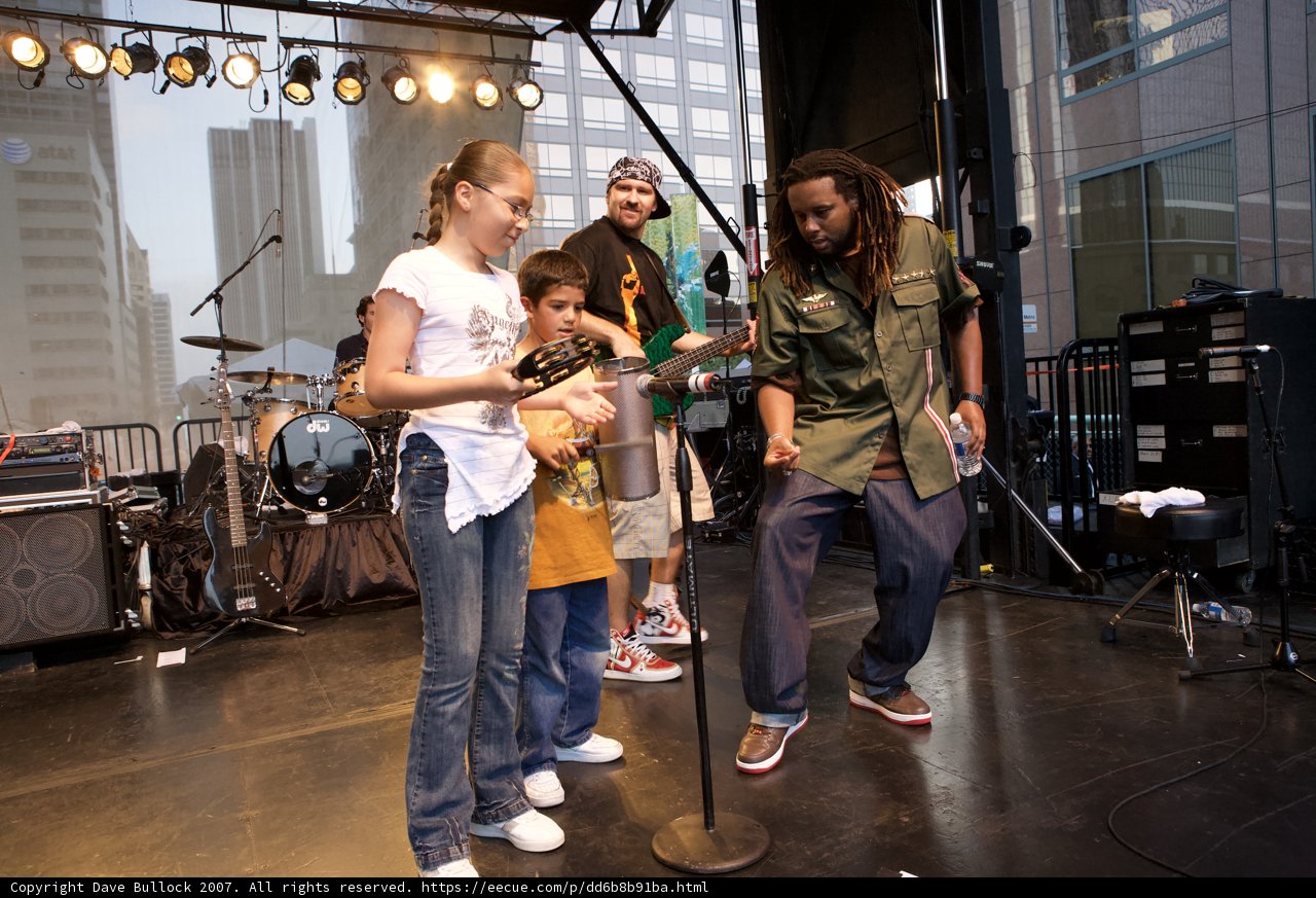 Ozomatli Music Group Performing on Stage