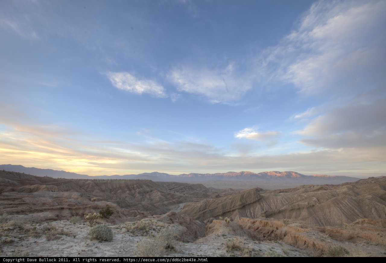 Desert Sunset over the Majestic Mountains