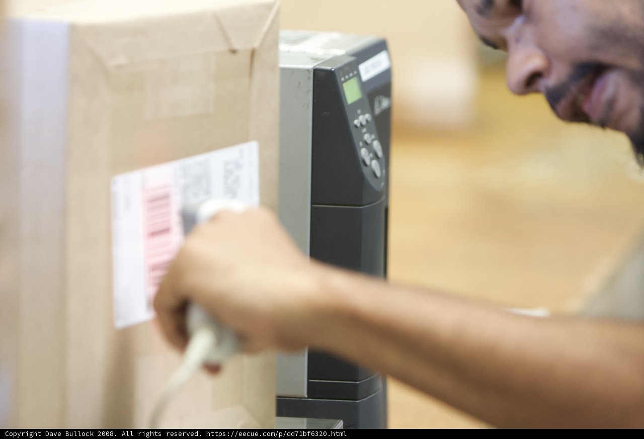 Label Printing Machine in Action