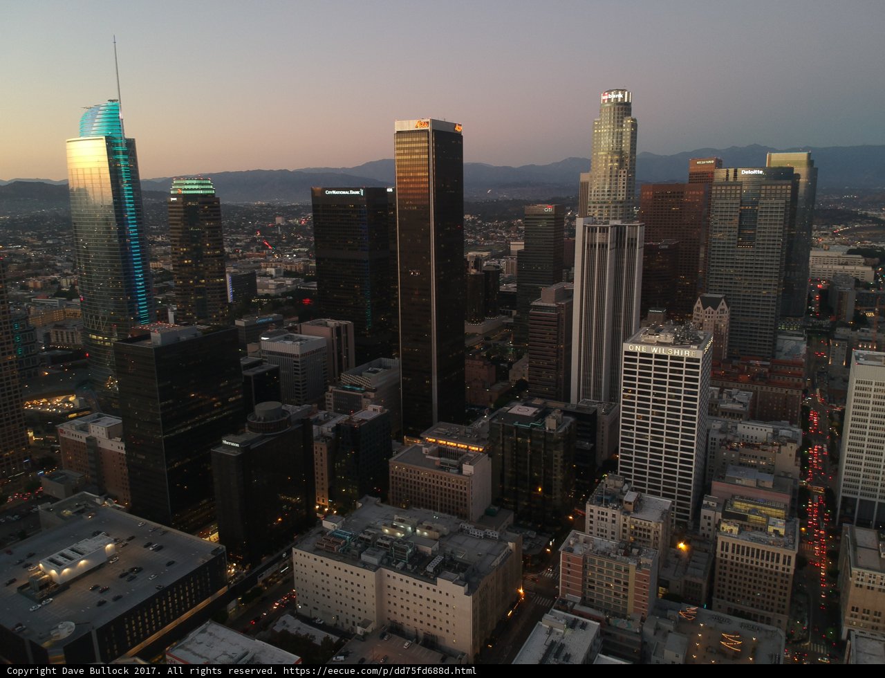 Aerial View of Downtown Los Angeles