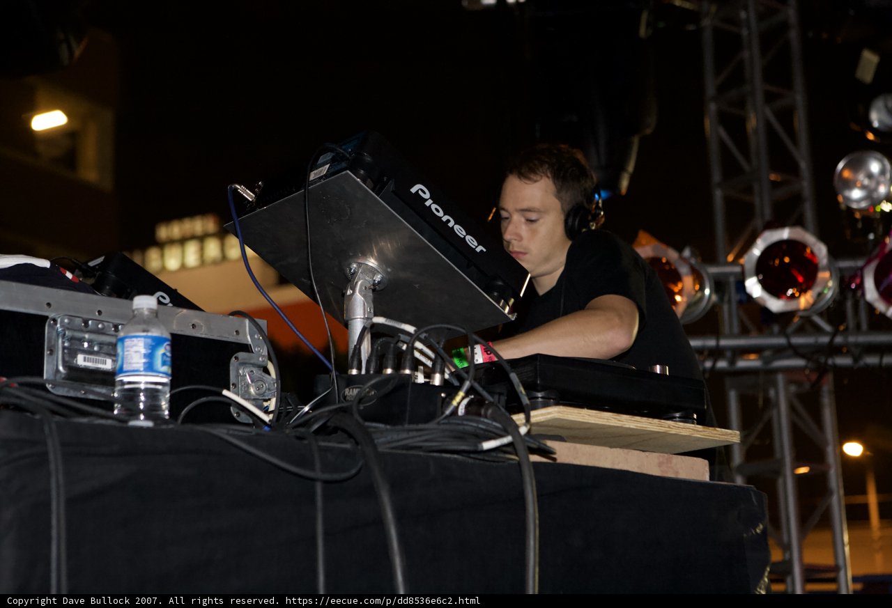 DJ Entertains the Nocturnal Crowd