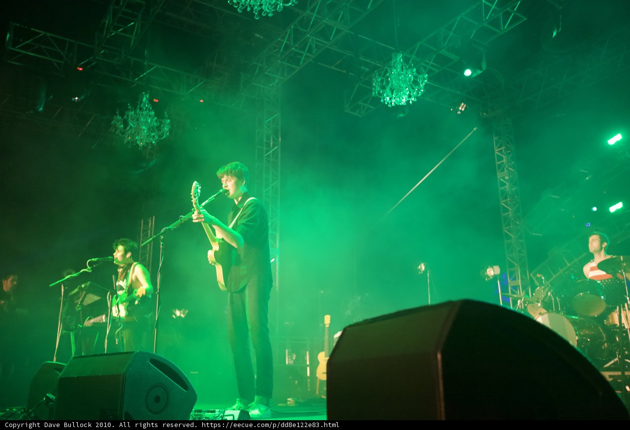 Ezra Koenig Rocking the Stage at 2010 Cochella Concert