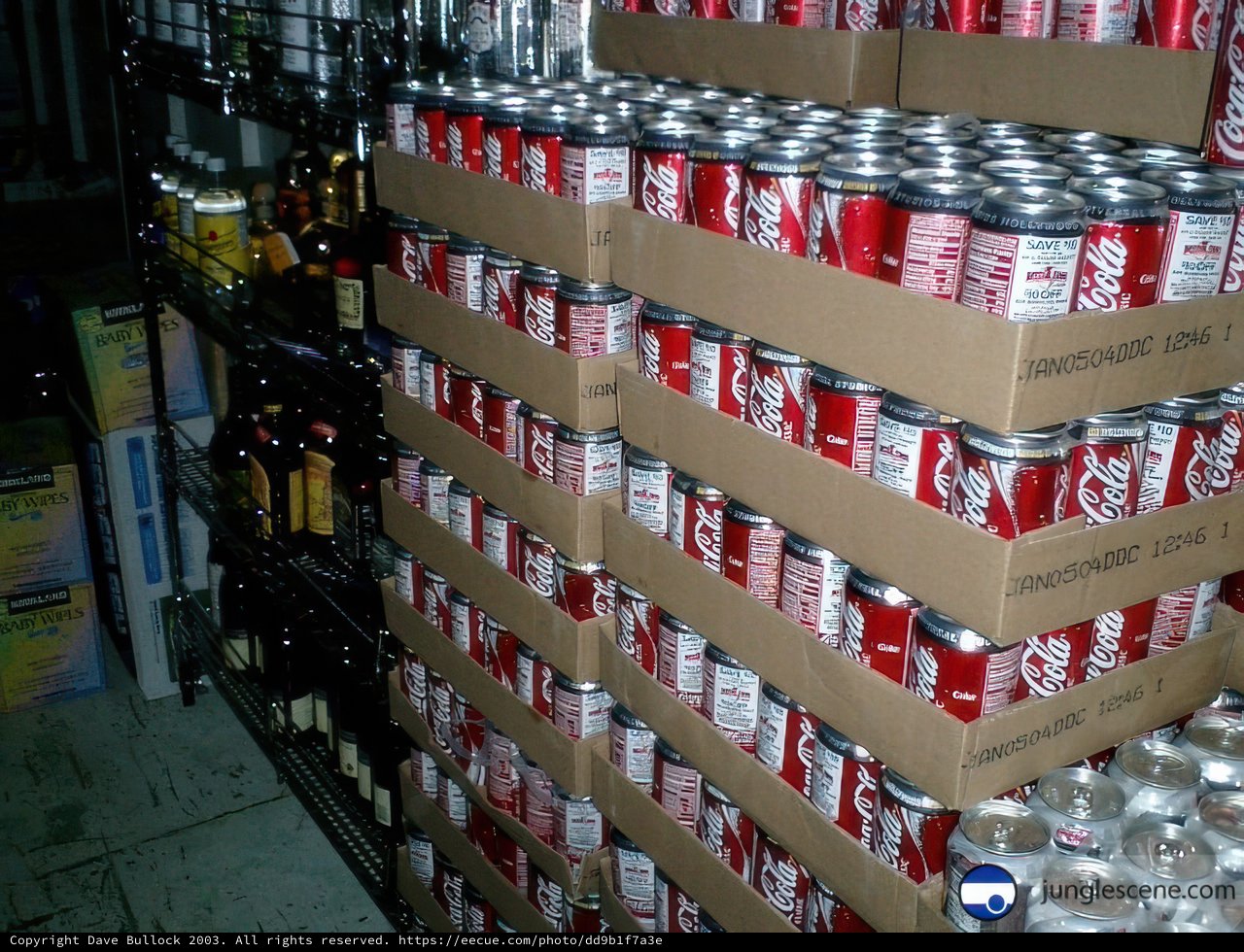 Coca Cola Cans Waiting to be Shipped