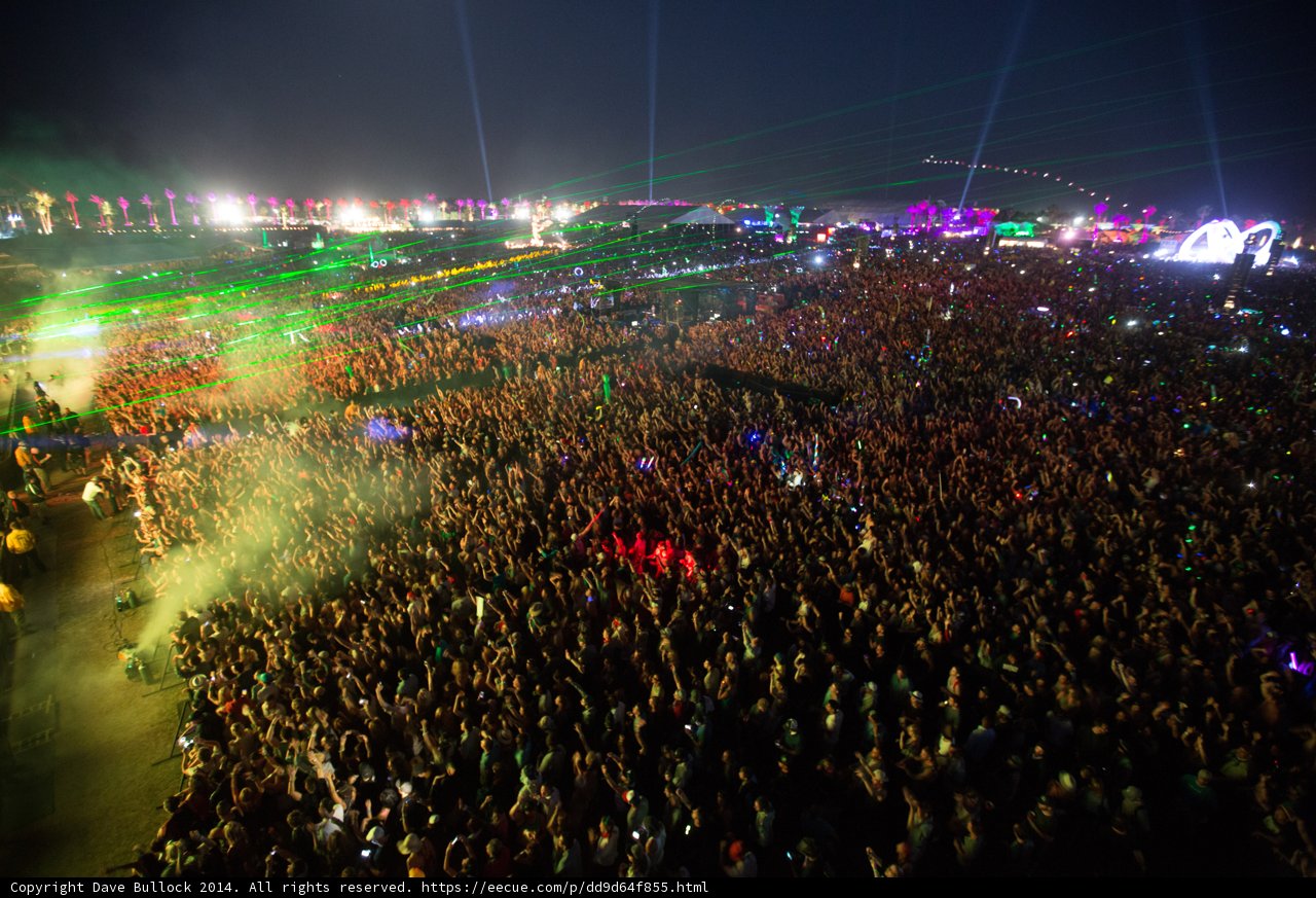 Lasers and Crowd at Coachella