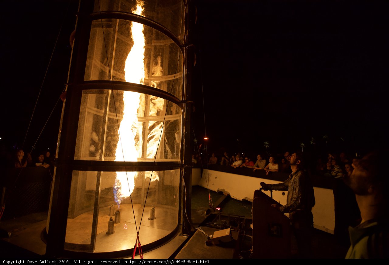 Sid Haig Stands Strong in Front of Roaring Flame