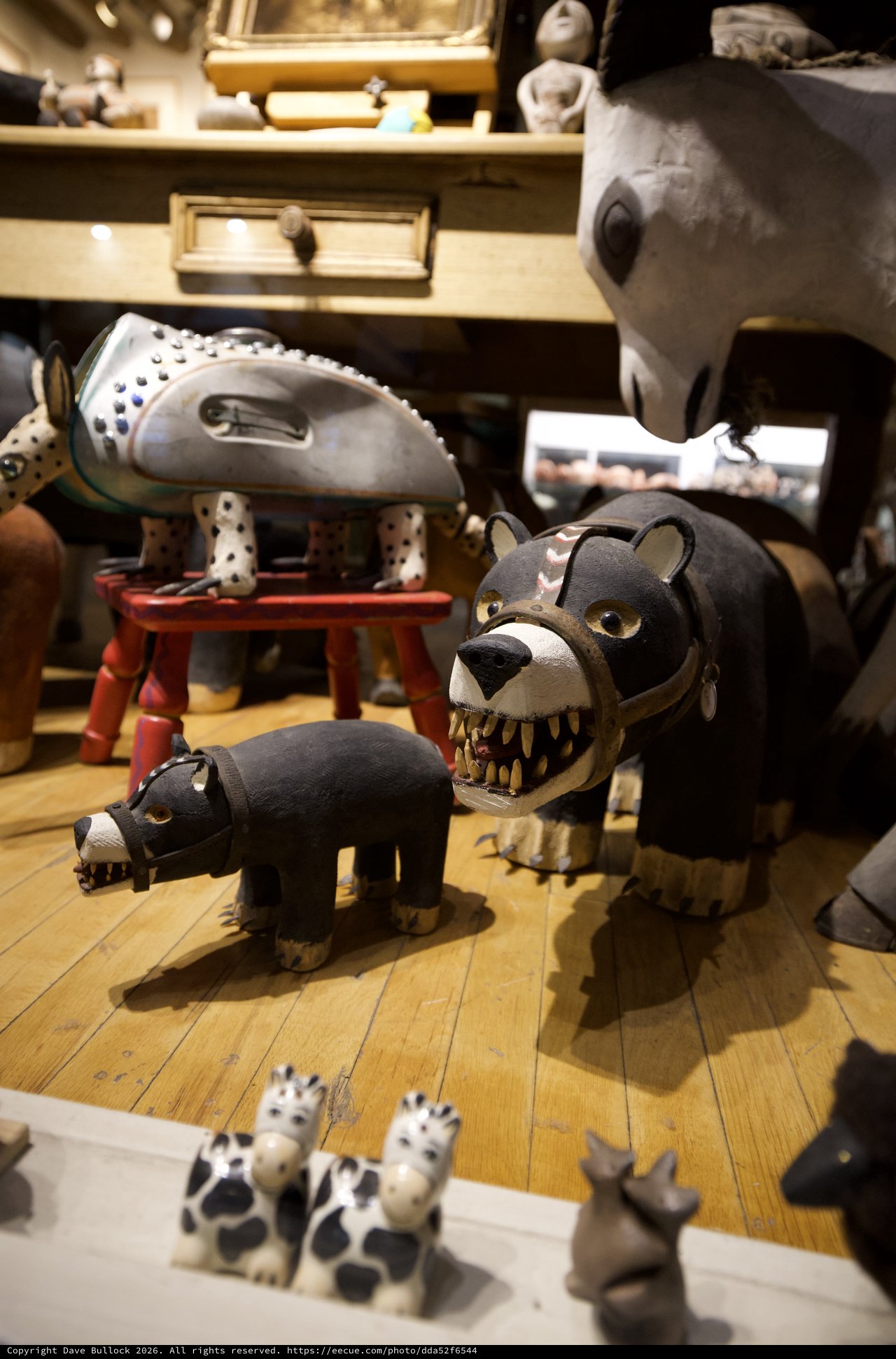 Folk Art Animal Sculptures in Southwest Gallery