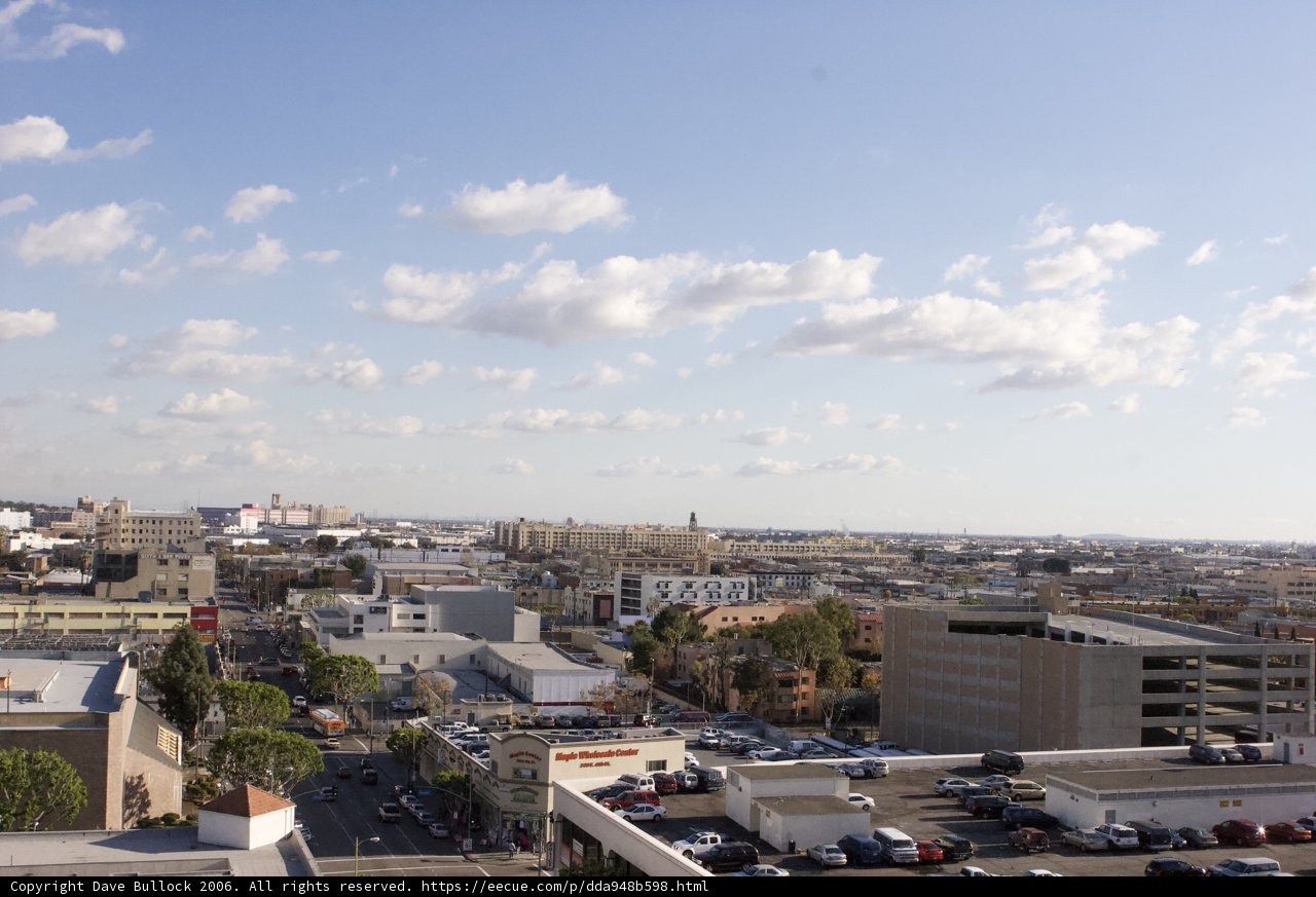 Urban Skyline from High Above