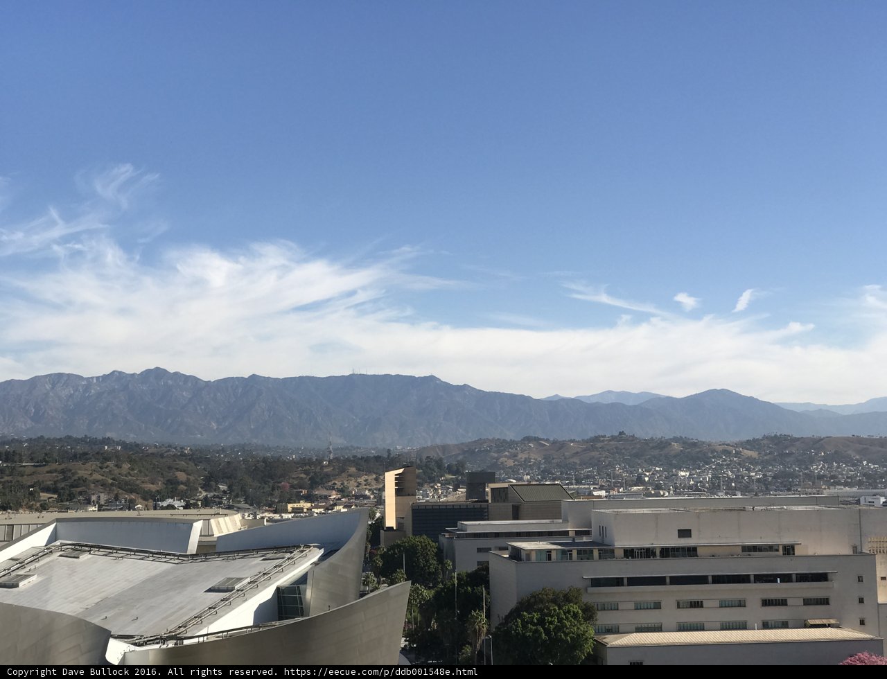 view from the top of the Walt Disney Hall of Culture