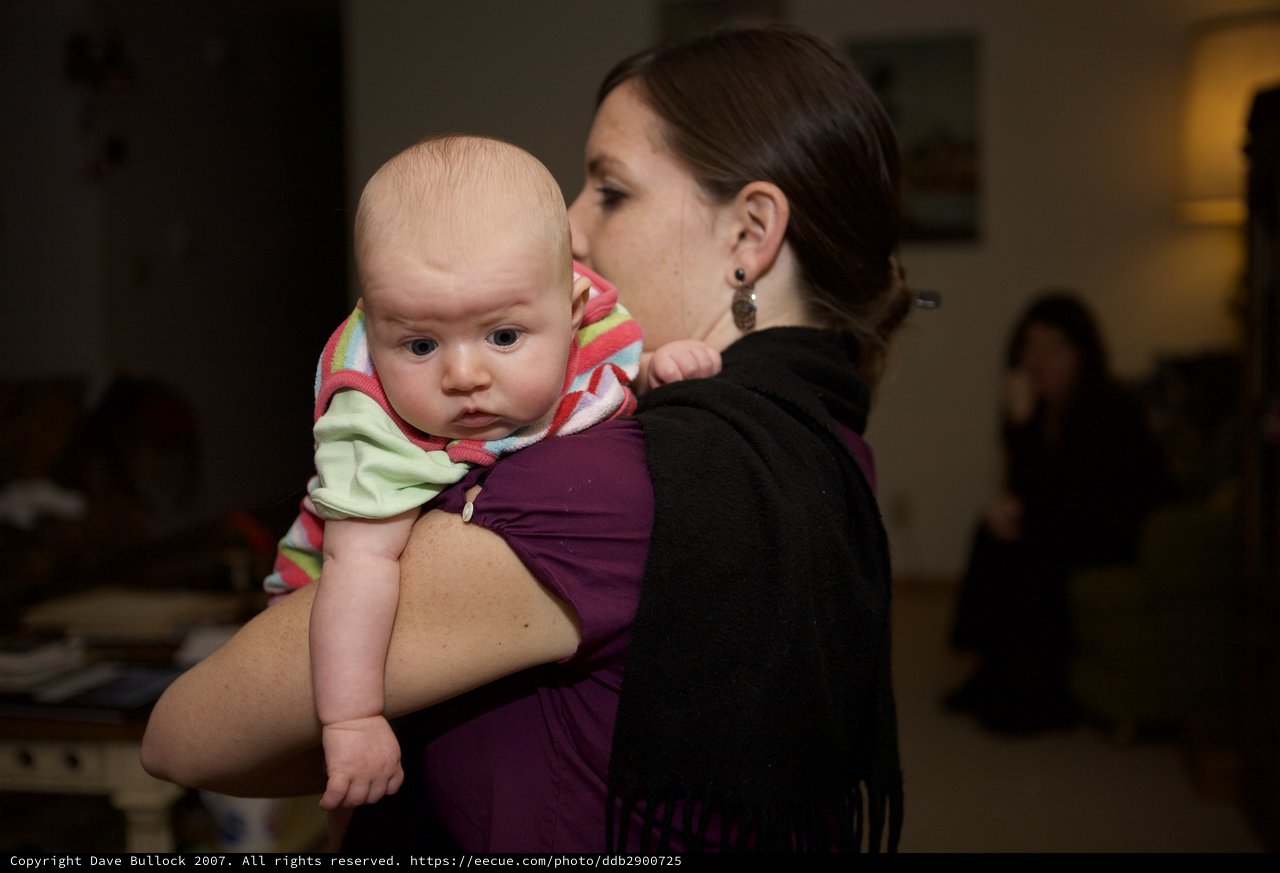 Mother and Baby Share a Quiet Indoor Moment