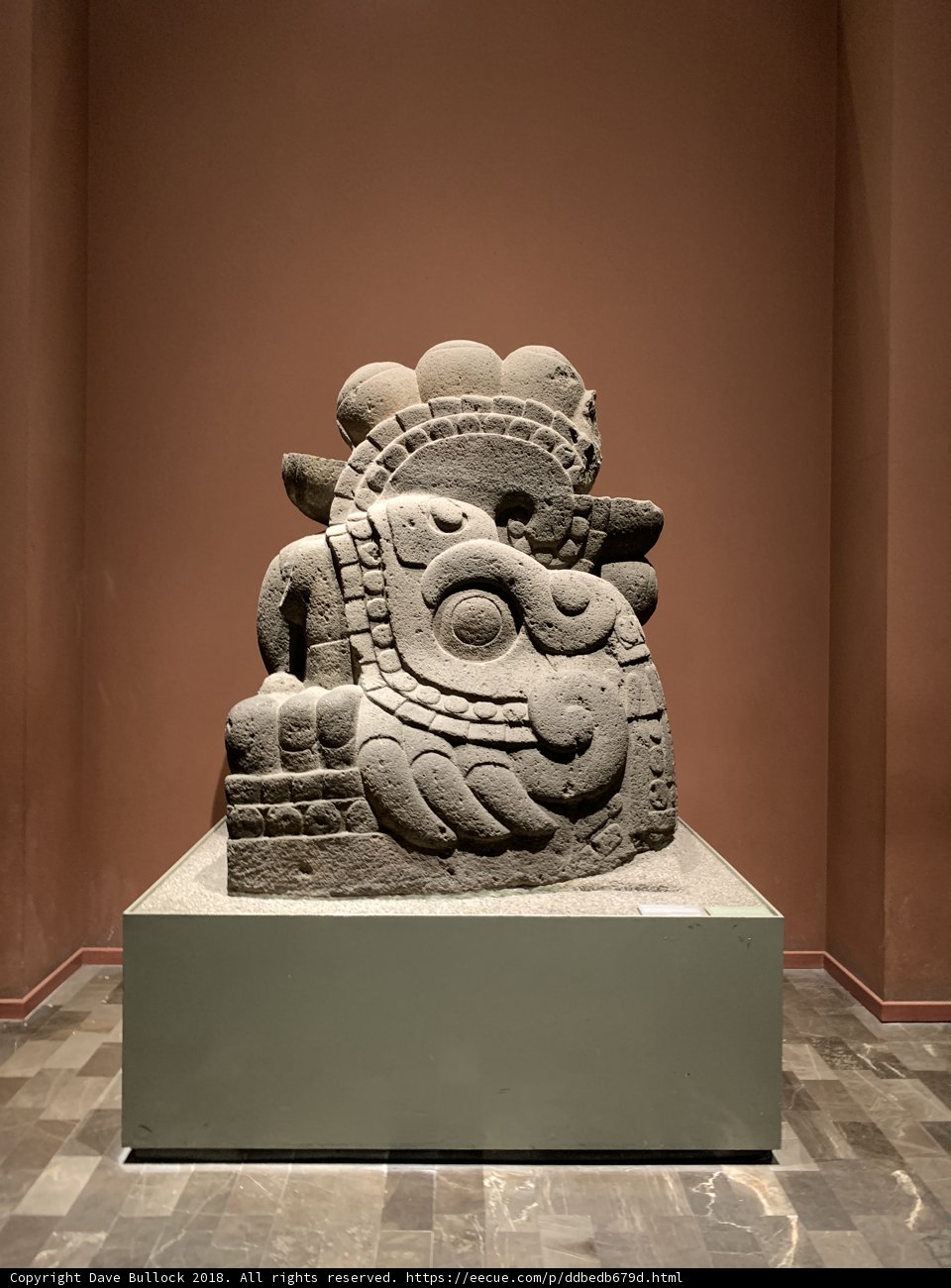 Monumental Stone Sculpture in Museum Gallery