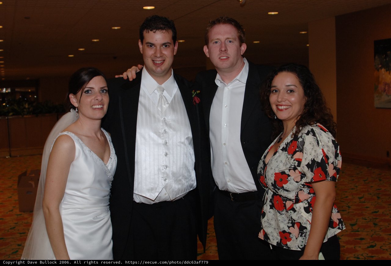 Newlyweds Celebrate with Friends at Wedding Reception
