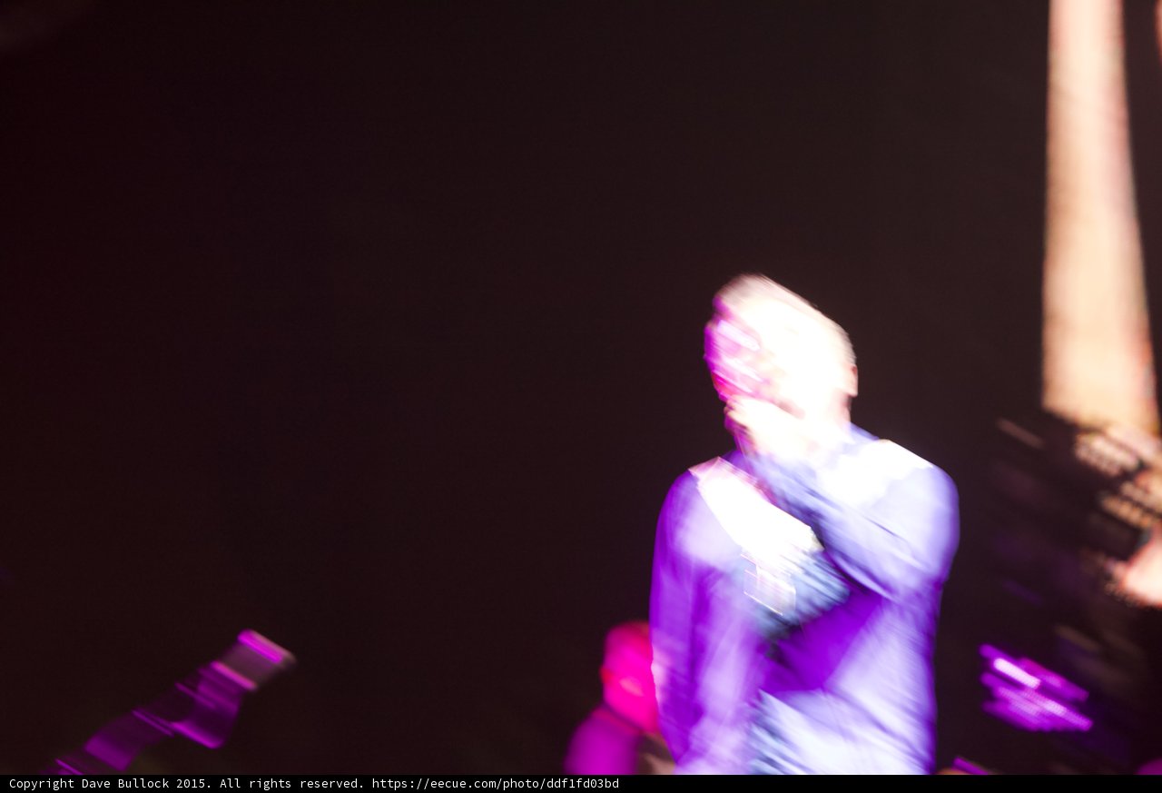 Morrissey Heavy Motion Blur Double Exposure Blue Shirt Smiths Dangling Hands Screen Abstract