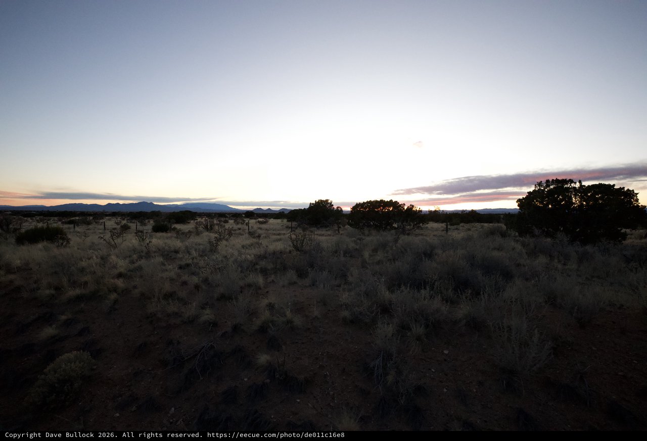 Desert Twilight Over New Mexico High Desert