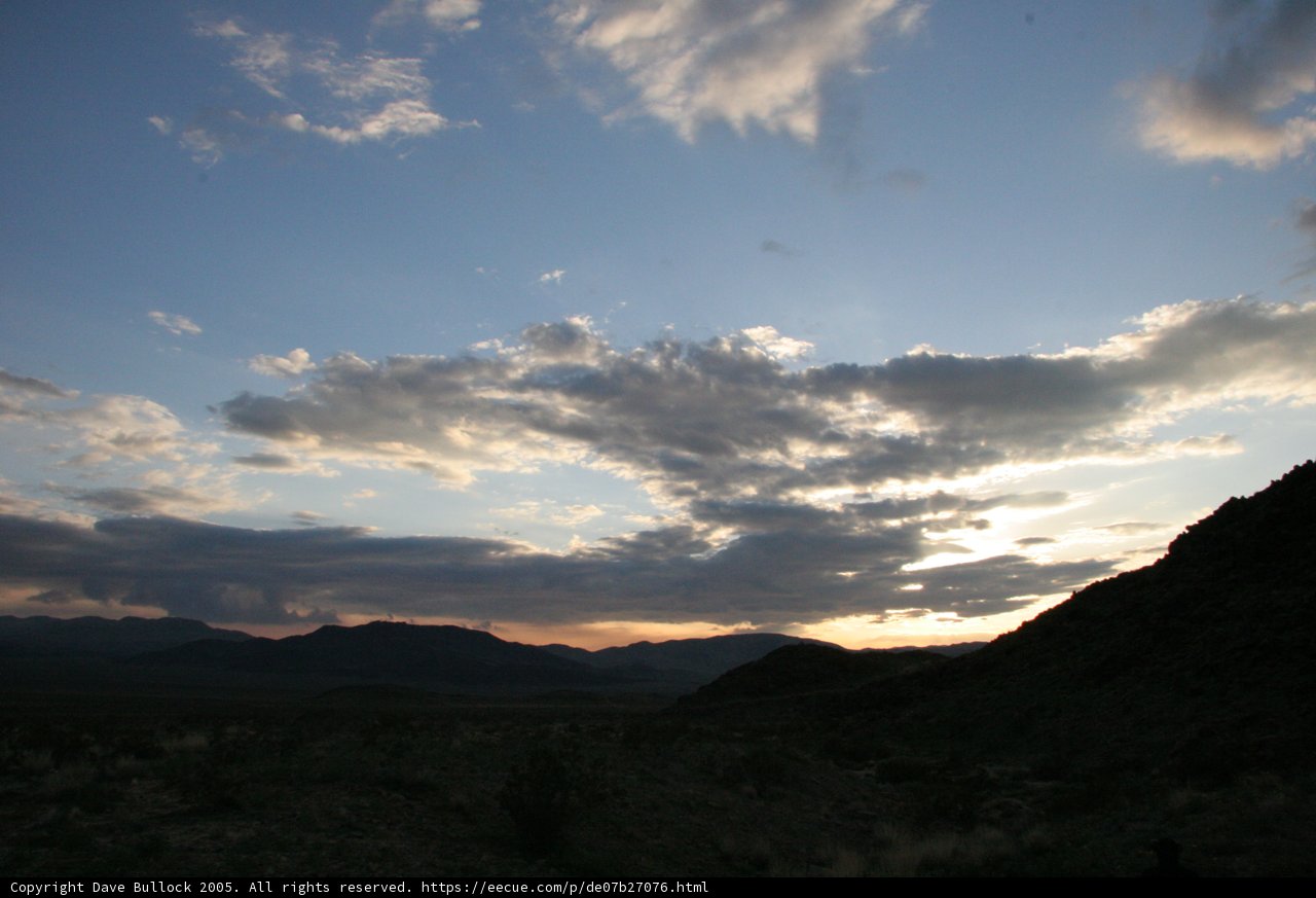 Desert Sunset with Dramatic Clouds