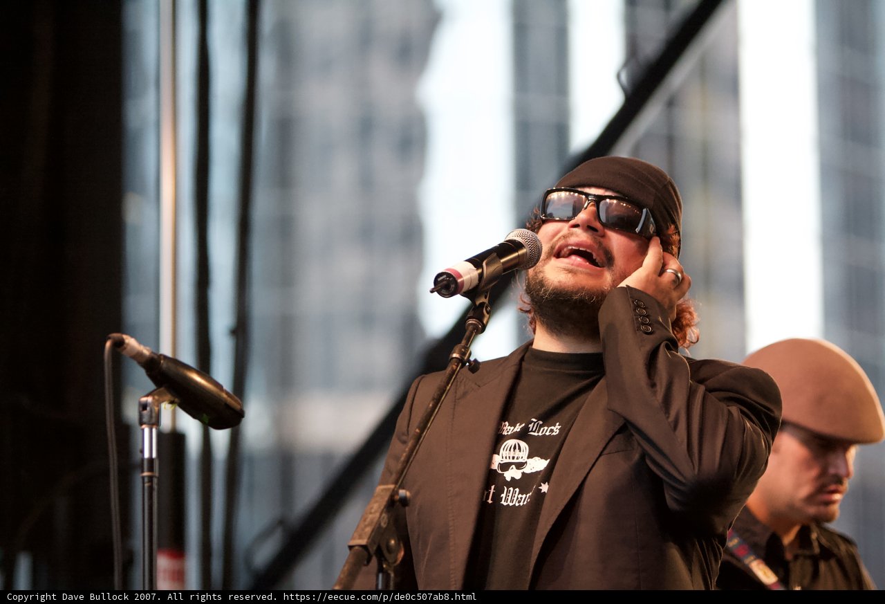 Grand Performance by Sunglass-Clad Singer