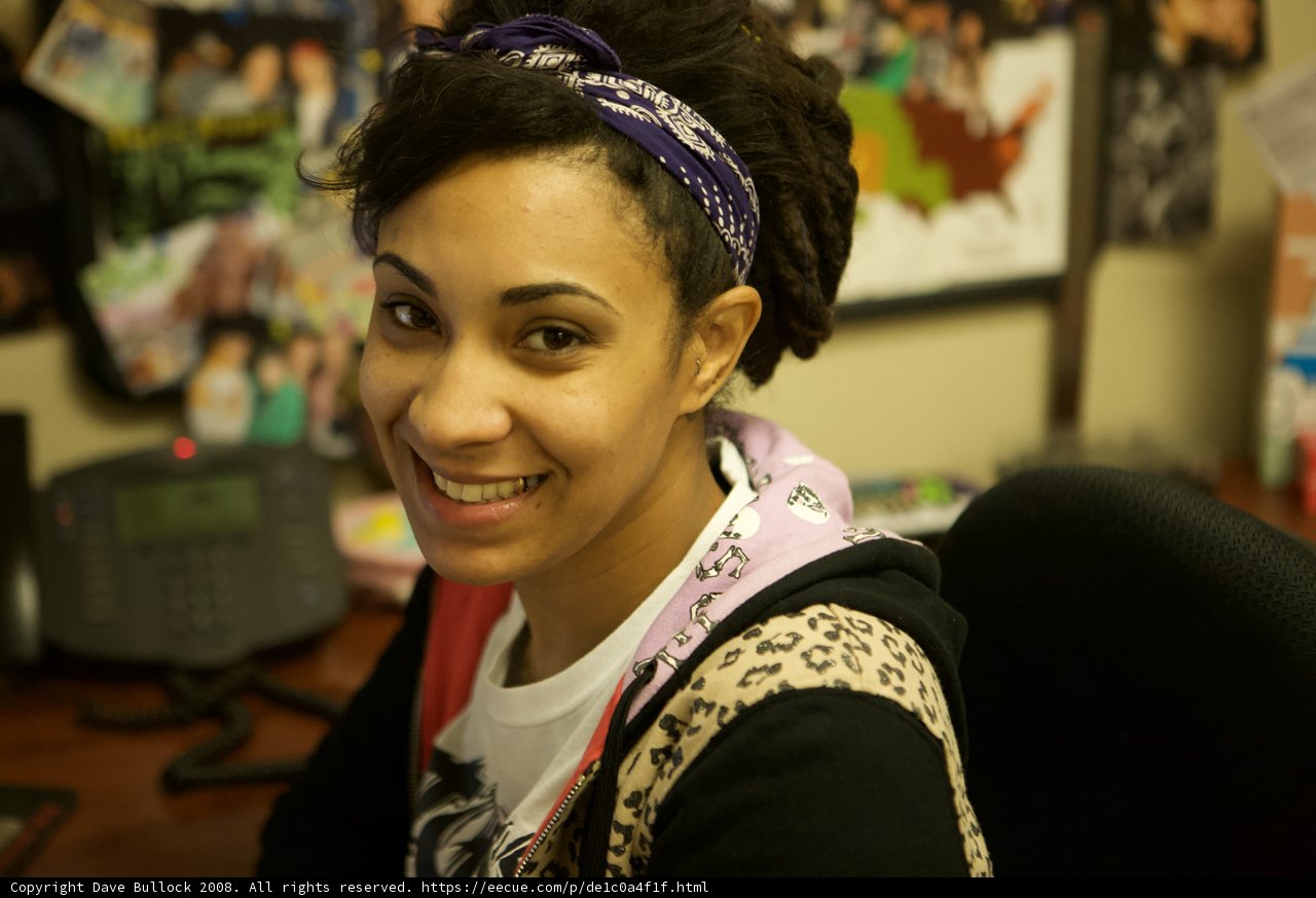 Purple Headband and a Bright Smile