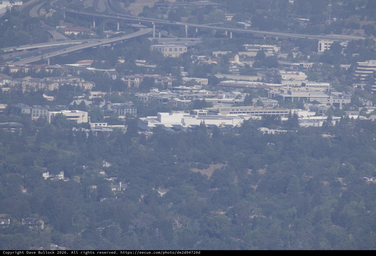 Hazy Silicon Valley Sprawl from Mount Diablo Summit