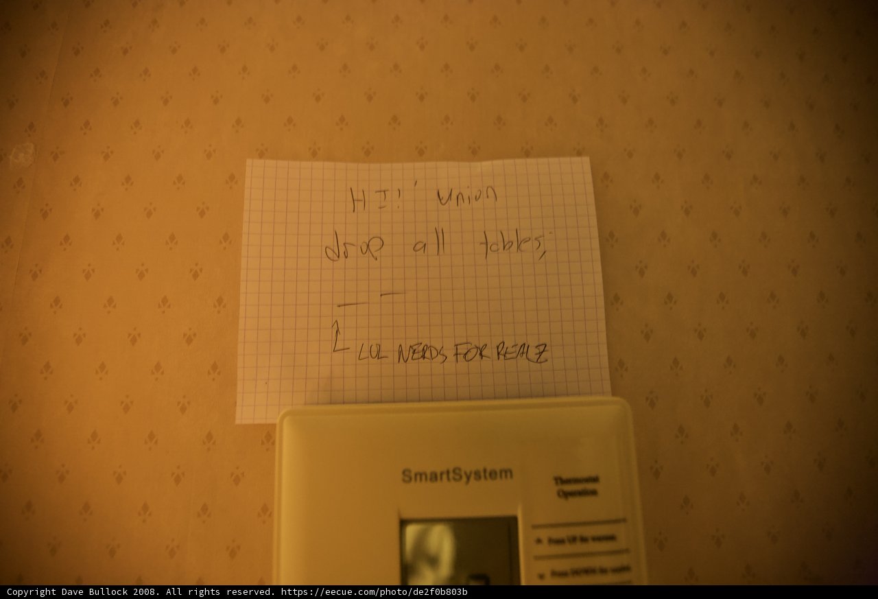 Troubling Note on Wall