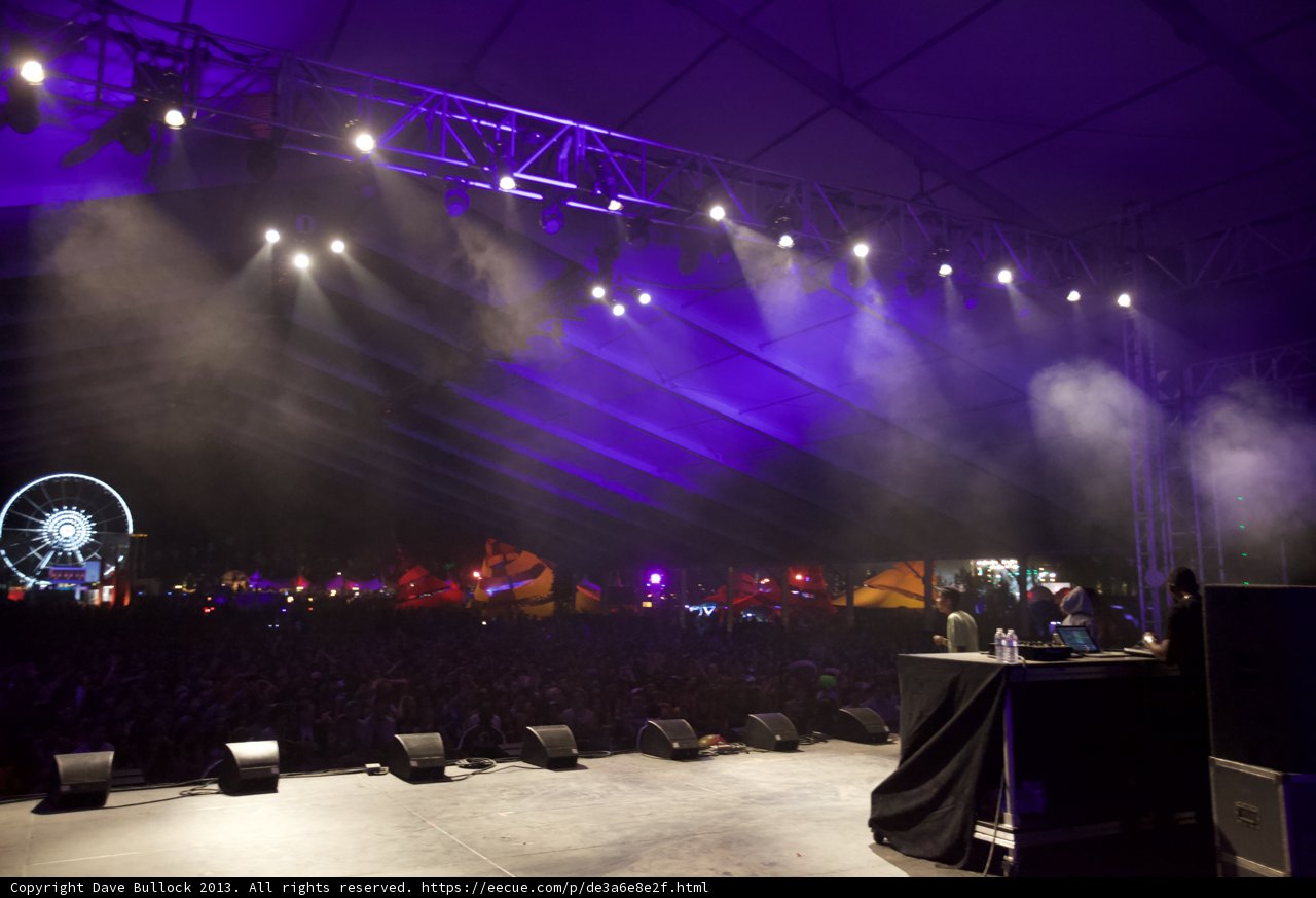 DJ Rocks Coachella Stage with Spotlight