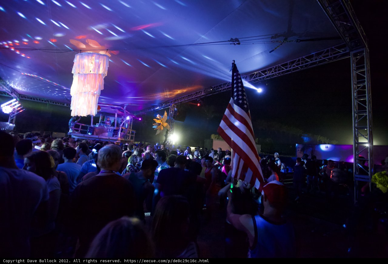 Patriotic Crowd at Coachella Concert