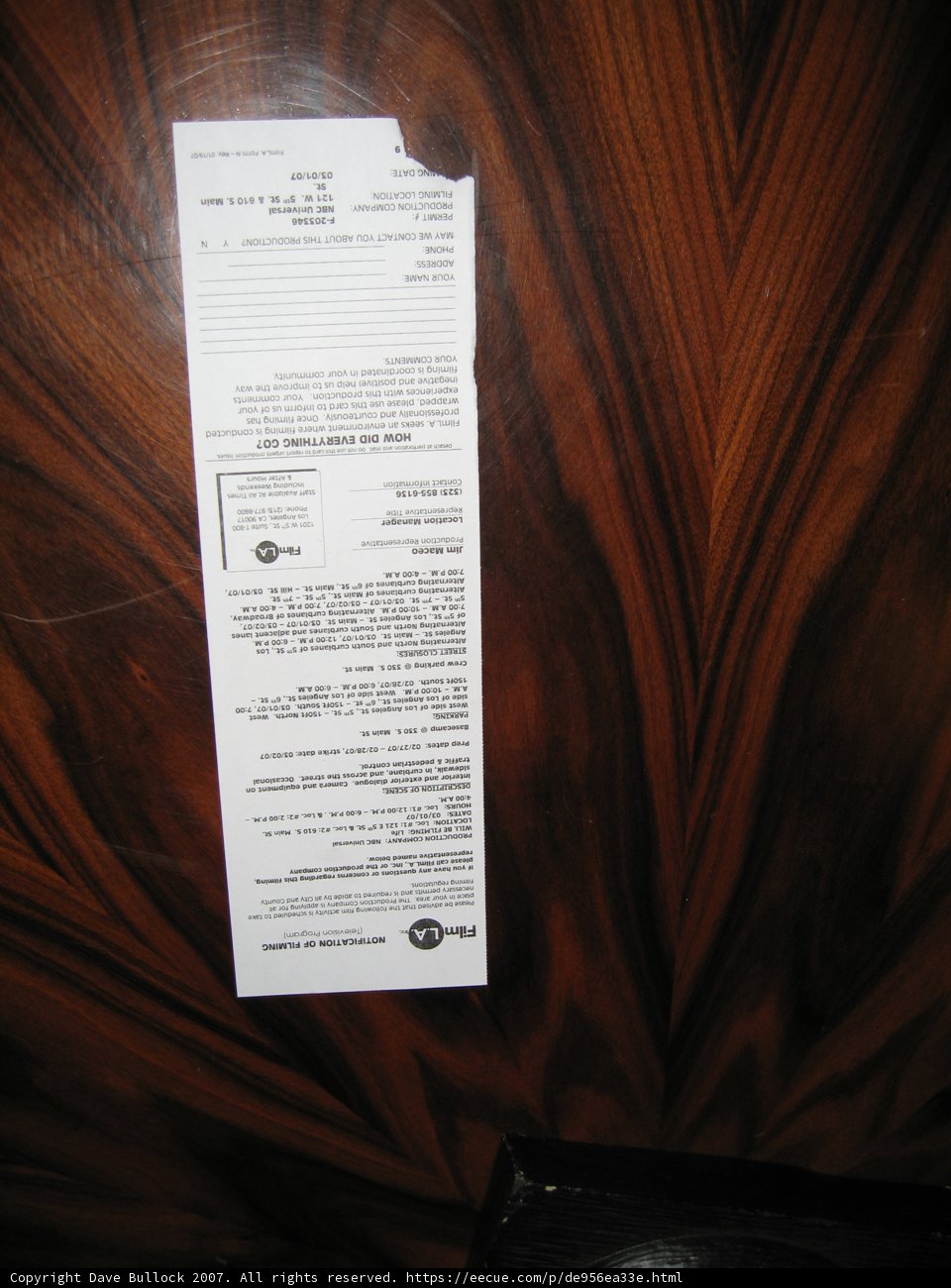 Car Picture on Hardwood Document