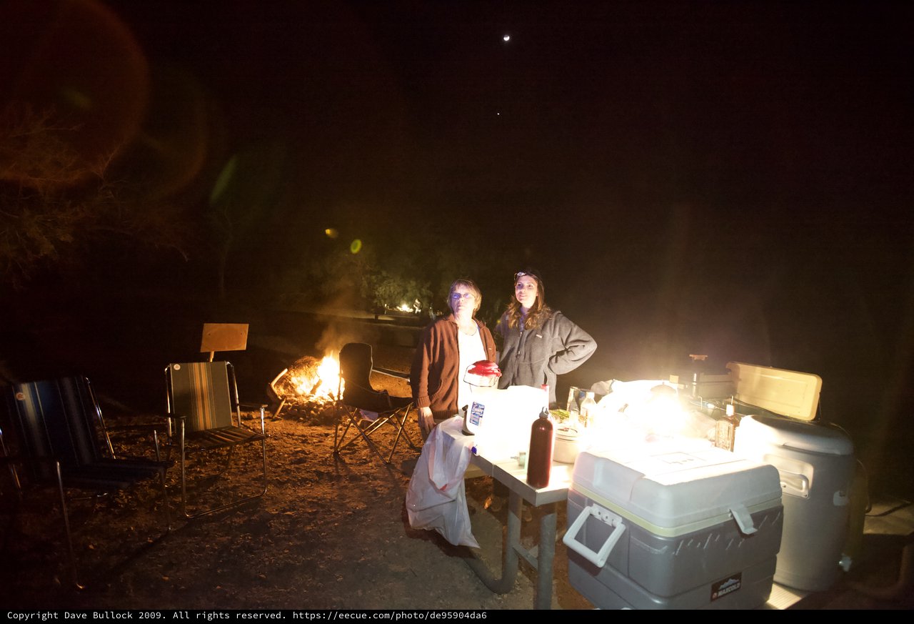 Campfire Night in Death Valley Winter 2009
