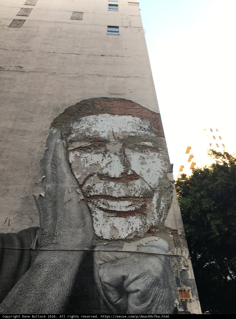 Mural of Man on LA Building