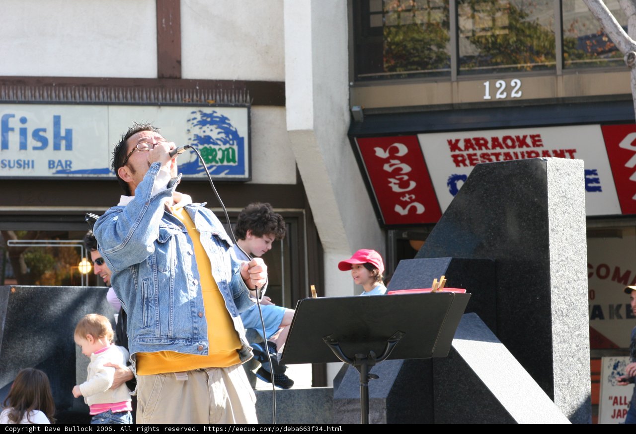 Little Tokyo crooner rocks the mic