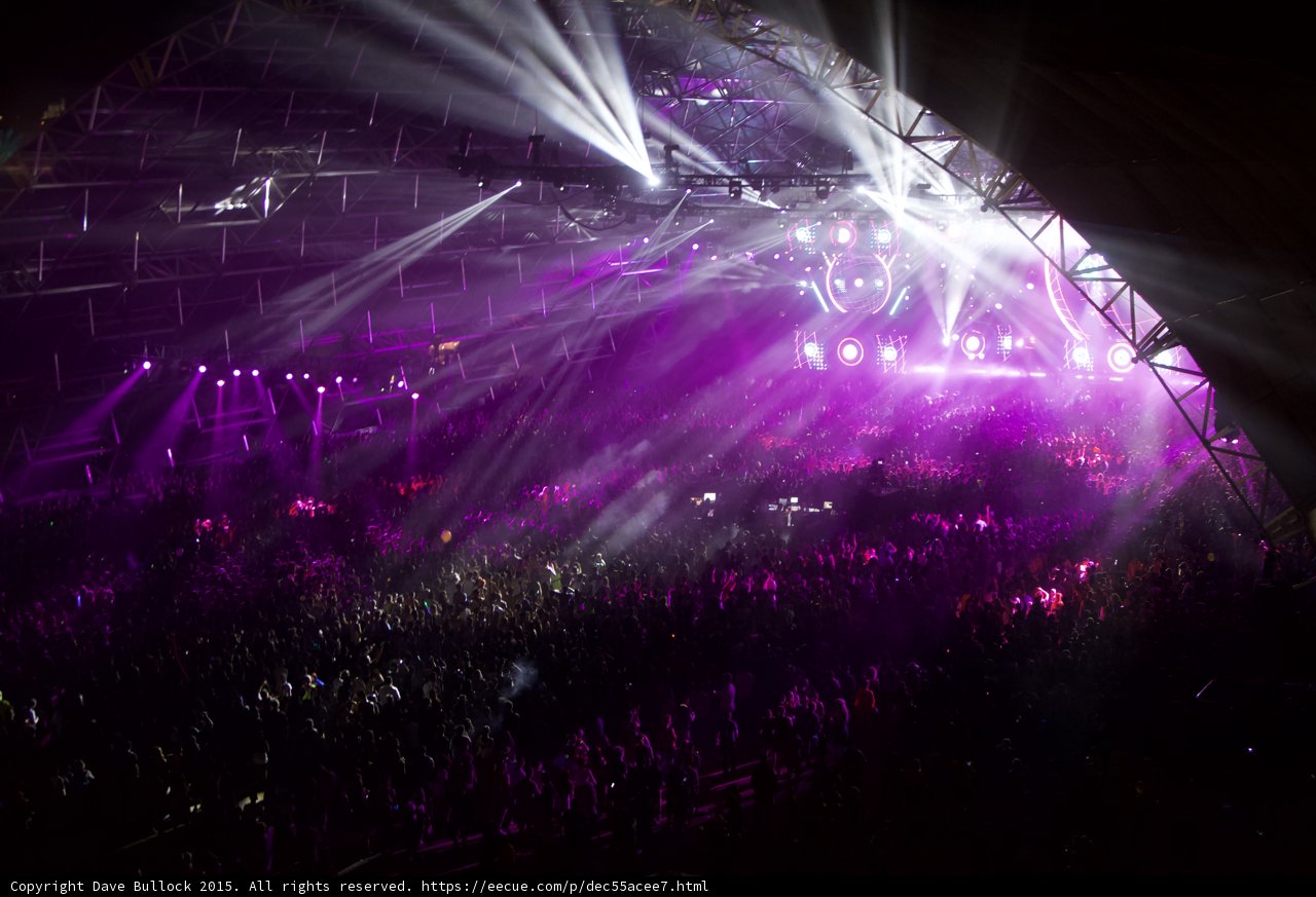 The Spotlight Shines on the Enthusiastic Crowd