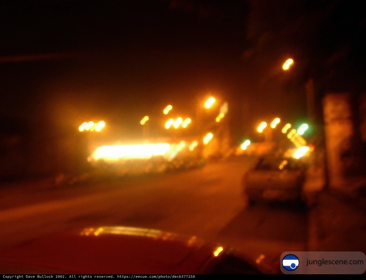 Night Lights on an Urban Street