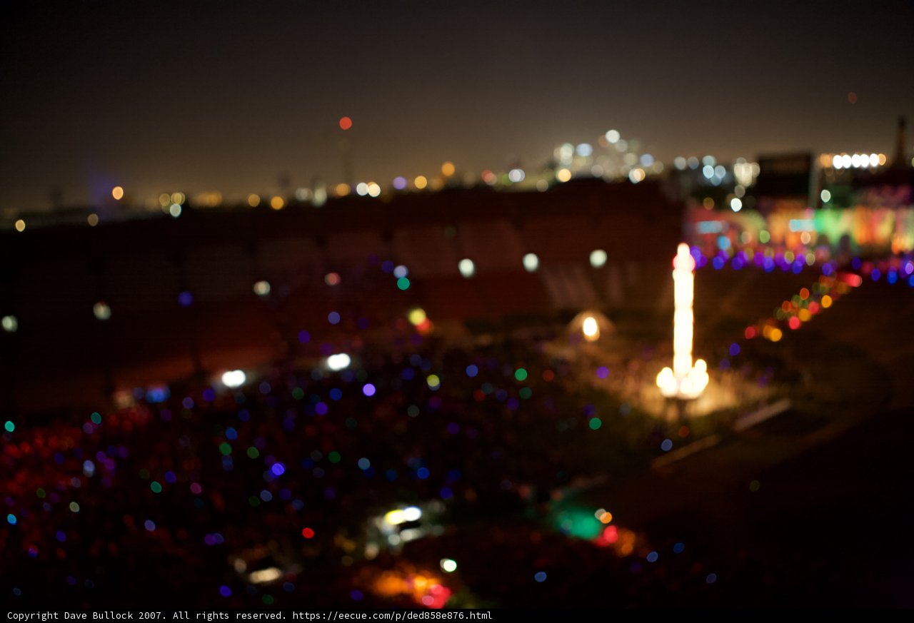 Stadium Lights up the Night Sky